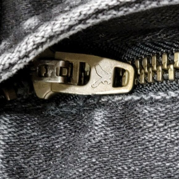 American Eagle Size 4 Hi-Rise Shortie Super Stretch X Crochet Black Denim Shorts - Picture 4 of 11